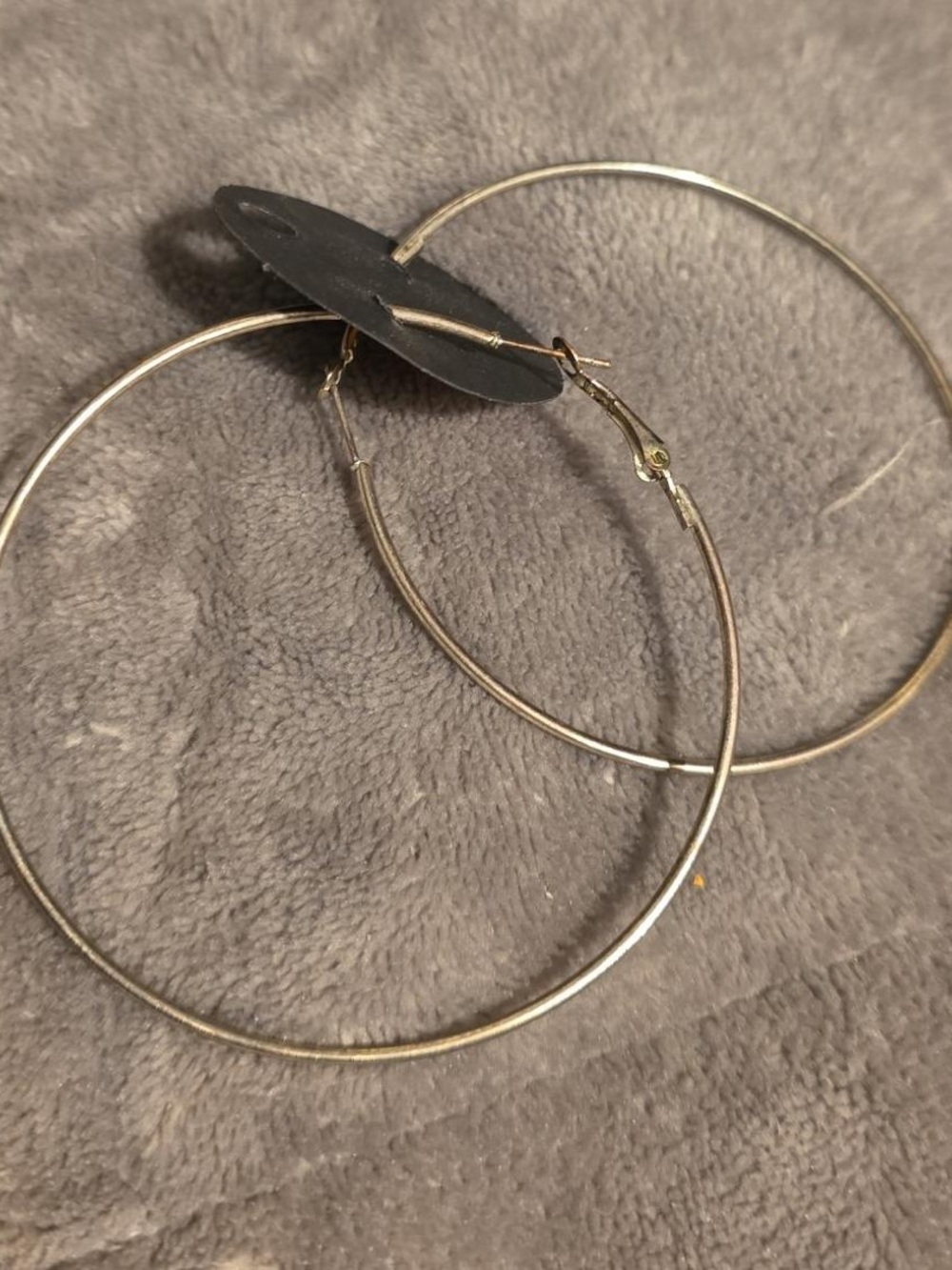 Classic Gold-Tone Large Hoop Earrings - Women's Jewelry